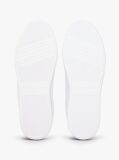 Άσπρο Δερμάτινα Sneakers Με Μίξη Υφών  Γυναίκες