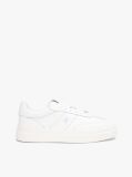 White Debossed TH Monogram Leather Court Trainers  Women