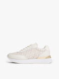 Beige TH Monogram Leather Trainers  Women