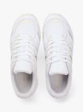 White TH Monogram Leather Mixed Texture Trainers  Women