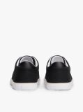 Black Low Profile Canvas Lace-Up Trainers  Women