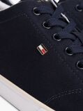 Blue Low Profile Canvas Lace-Up Trainers  Women