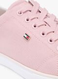 Pink Low Profile Canvas Lace-Up Trainers  Women