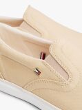 Μπεζ Slip-On Sneakers Από Καμβά  Γυναίκες