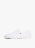 White Low Profile Canvas Slip-On Trainers  Women