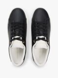 Μαύρο Δερμάτινα Sneakers Με Λογότυπο  Γυναίκες