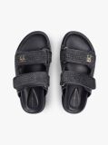 Black Raffia TH Monogram Double Strap Sandals  Women