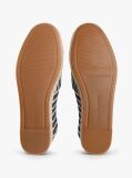 Blue Canvas Stripe TH Monogram Platform Espadrilles  Women