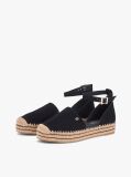 Black Suede Ankle Strap Platform Espadrilles  Women