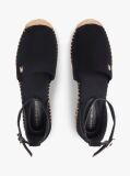 Black Suede Ankle Strap Platform Espadrilles  Women