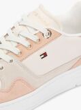 Multi Enamel Flag Leather Court Trainers  Women
