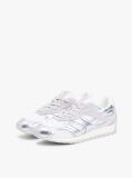 Ασημί Δερμάτινα Sneakers Με Μίξη Υφών  Γυναίκες