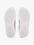 Ασημί Δερμάτινα Sneakers Με Μίξη Υφών  Γυναίκες
