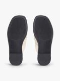 Beige Leather Toe Post Flat Sandals  Women