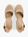 Beige Canvas High Wedge Espadrilles  Women