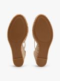 Beige Canvas High Wedge Espadrilles  Women
