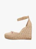 Beige Canvas High Wedge Espadrilles  Women