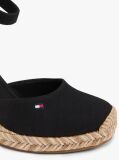 Black Canvas High Wedge Espadrilles  Women
