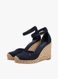 Blue Canvas High Wedge Espadrilles  Women
