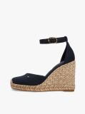 Blue Canvas High Wedge Espadrilles  Women