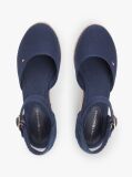 Blue Canvas Wedge Espadrilles  Women