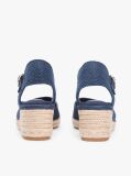 Blue Canvas Wedge Espadrilles  Women
