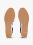 Blue Canvas Wedge Espadrilles  Women