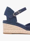 Blue Canvas Wedge Espadrilles  Women
