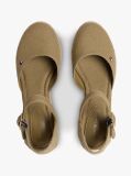 Green Canvas Wedge Espadrilles  Women