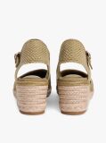 Green Canvas Wedge Espadrilles  Women