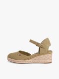 Green Canvas Wedge Espadrilles  Women