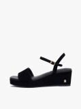 Black Suede TH Monogram Wedge Sandals  Women