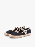Black Canvas Mary Jane Espadrilles  Women