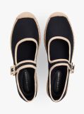 Black Canvas Mary Jane Espadrilles  Women