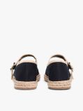 Black Canvas Mary Jane Espadrilles  Women