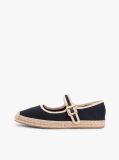 Black Canvas Mary Jane Espadrilles  Women