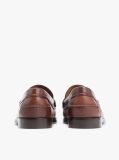 Brown Leather Penny Loafers  Women