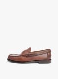 Brown Leather Penny Loafers  Women
