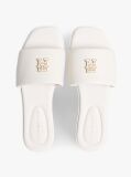 Beige Leather TH Monogram Strap Mules  Women