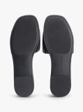 Black Leather TH Monogram Strap Mules  Women