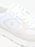 Άσπρο Tonal Sneakers Με Μίξη Υφών Και Μονόγραμμα TH  Γυναίκες