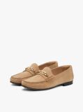 Καφέ Penny Σουέτ Loafers Με Διακοσμητική Αλυσίδα  Γυναίκες