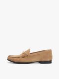 Καφέ Penny Σουέτ Loafers Με Διακοσμητική Αλυσίδα  Γυναίκες