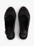 Black Hemp Slingback Wedge Espadrilles  Women