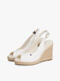 White Hemp Slingback Wedge Espadrilles  Women
