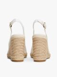 White Hemp Slingback Wedge Espadrilles  Women