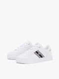 Άσπρο Δερμάτινα Sneakers Με Υφασμάτινη Λεπτομέρεια  Γυναίκες