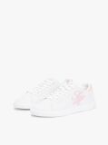Άσπρο Δερμάτινα Sneakers Με Κεντητό Λογότυπο  Γυναίκες