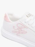 Άσπρο Δερμάτινα Sneakers Με Κεντητό Λογότυπο  Γυναίκες
