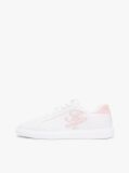 Άσπρο Δερμάτινα Sneakers Με Κεντητό Λογότυπο  Γυναίκες